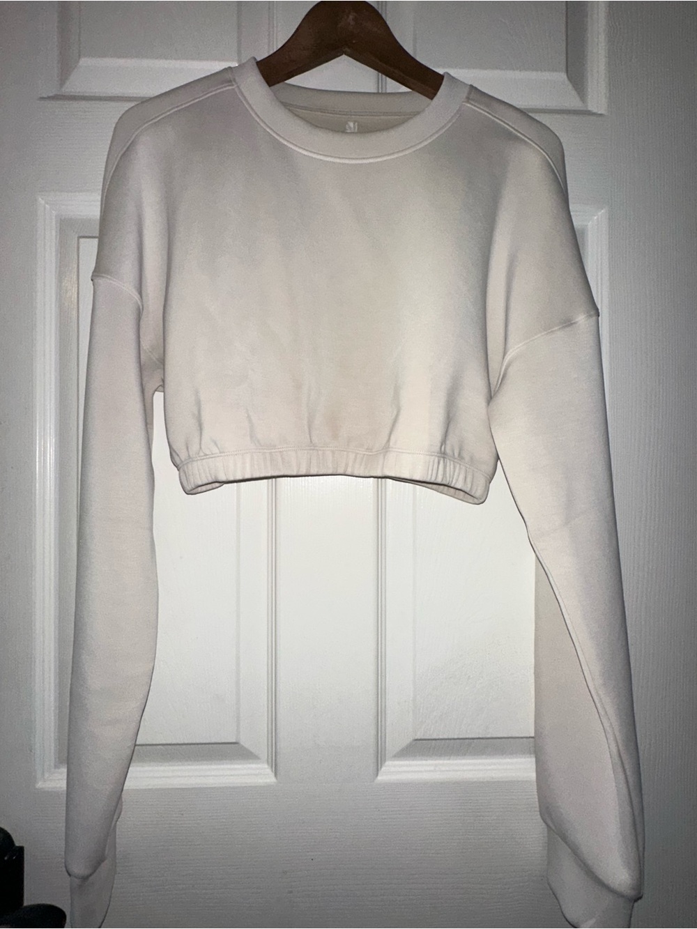 BuffBunny Collection Cloud Cropped Sweatshirt Ivory Size Small